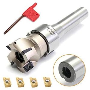 R8 FMB22 7/16-20 UNF Shank Face End Mill Arbor and 400R <strong>50MM</strong> CNC End Milling Shell <strong>Cutter</strong> With 4Pcs APMT1604 Carbide Inserts and - Product Image 1