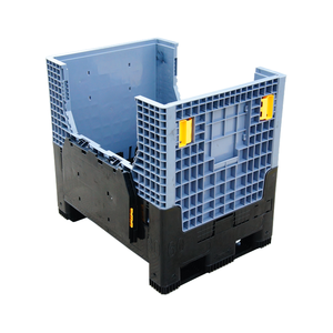 Caja de paleta sólida de plástico apilable Caja de paleta de fruta de contenedor apilable de plástico resistente - Product Image 1