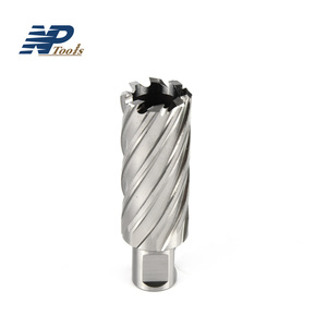 Naipu 3/4&quot; Diameter 2&quot; Depth of Cut HSS Annular Cutter with 3/4'' <strong>Weldon</strong> Shank for Metal Cutting - Product Image 2