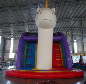 Unicorn Inflatable Bouncer Slide <strong>Rainbow</strong> Inflatable Wet and Dry Slide Colorful Inflatable Water Slide for Sale - Product Image 2