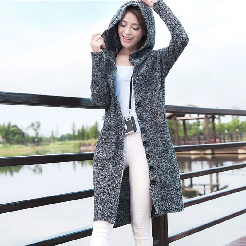 Женский зимний свитер FYB в Корейском стиле, модный плотный вязаный женский кардиган на заказ, свитер
