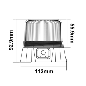 Wetech נייד LED מנורת משואה חירום אלחוטית נטענת מהבהבת ענבר נורית אזהרה מסתובבת עם בסיס מגנטי - Product Image 6