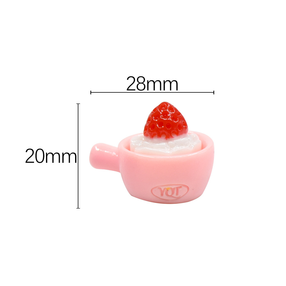 Pink bowl + red strawberries
