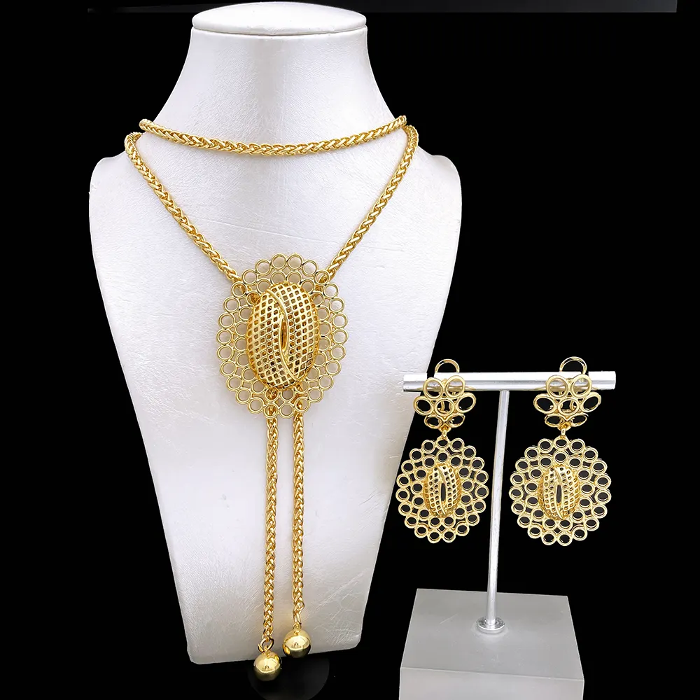 Juepei Jewelry china wholesale X101 set di gioielli con catena maglione con idea regalo di compleanno con orecchino a catena lunga regolabile