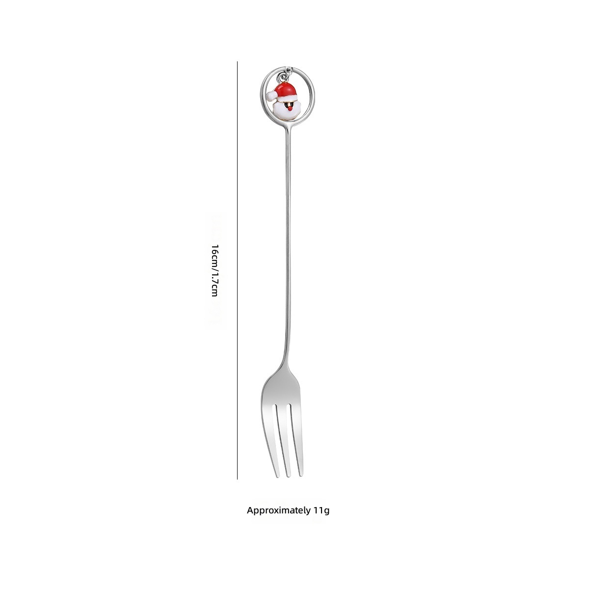 Forchetta da dessert argentata "Snowman"