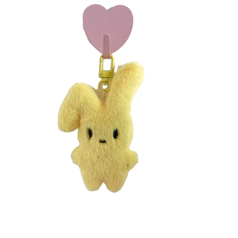 Kawaii 15cm pink rabbit plush keychain toy Plushie Doll mini Plush claw machine soft stuffed animal plush souvenir collection