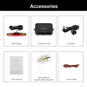 Kit de sensores de marcha atrás para coche, sistema de sonda con indicador de sonido de advertencia, 12V - Product Image 3