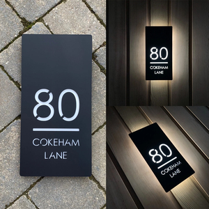 Acrylic chiếu sáng nhà số dấu hiệu Cửa dẫn số nhà cho phòng khách sạn vận chuyển Trung tâm thương mại - Product Image 4