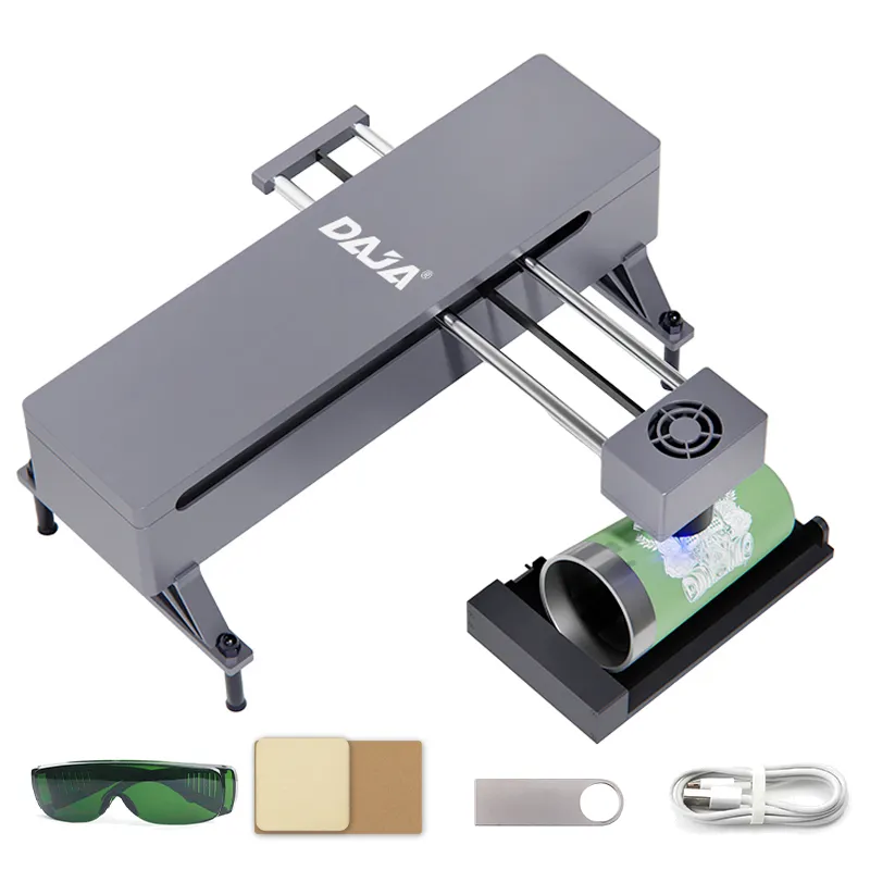 Máquina cortadora de grabado láser DAJA DJ7, 5W, Mini impresora pequeña portátil, Control de aplicación, grabador láser CNC DIY para vidrio de madera