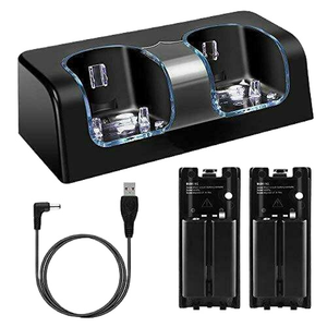 Hicyber 2800mAh แบตเตอรี่แพ็คแบบชาร์จไฟได้สถานีชาร์จคู่อุปกรณ์วิดีโอเกมสำหรับ Wii REMOTE ที่มีฟังก์ชั่นระบายความร้อน - Product Image 1