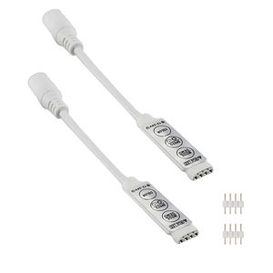 Мини-контроллер светодиодных лент с 3 клавишами DC12V RGB светодиодный контроллер для 4 контактов 5050Led полосы света Регулируемый цвет/режимы/скорости/яркость - Product Image 1