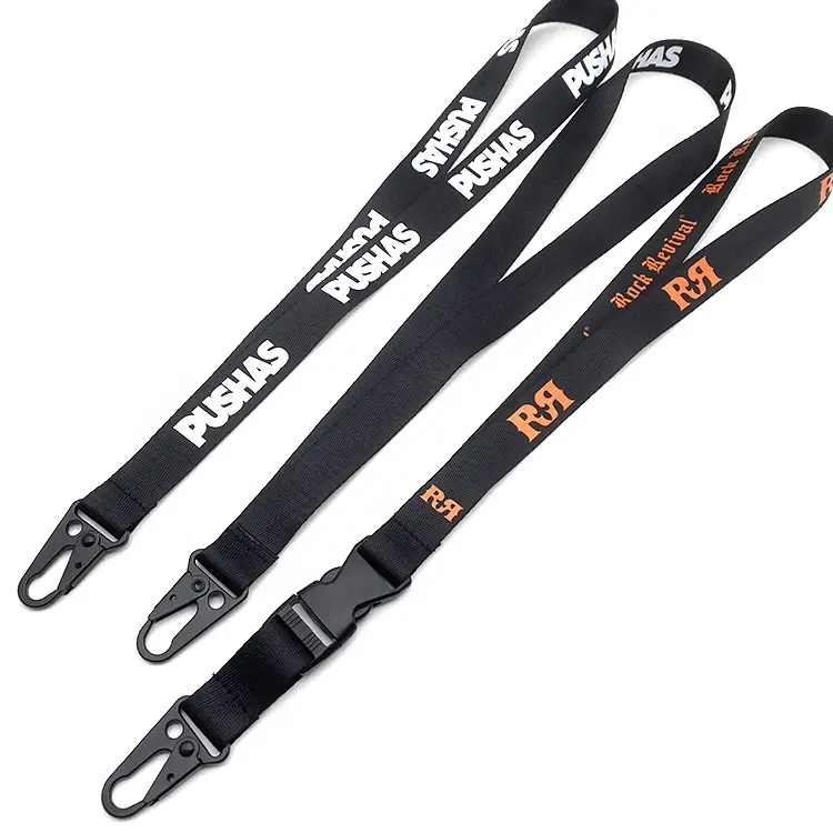 YYX Đầy Màu Sắc Tùy Chỉnh Thiết Kế Thêu Silkscreen Logo Dây Đeo Cổ Đặc Biệt Tùy Chỉnh In Nylon Lanyard