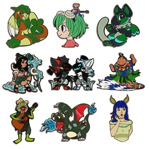 Produttore all'ingrosso Custom metallo Logo nero Nickle Anime carino risvolto duro morbido smalto personalizzato cappello distintivo spilla Pin - Product Image 1