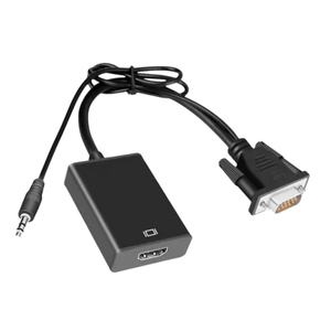 Adaptador convertidor VGA a HDTV de 1080P con accesorio de audio y video macho a hembra-para uso de proyector de TV de computadora
