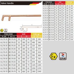WEDO BAM/DIN Certificate Non Sparking Aluminium Bronze Beryllium Copper Forging <strong>Valve</strong> Handle <strong>Wrench</strong> <strong>F</strong> <strong>Type</strong>