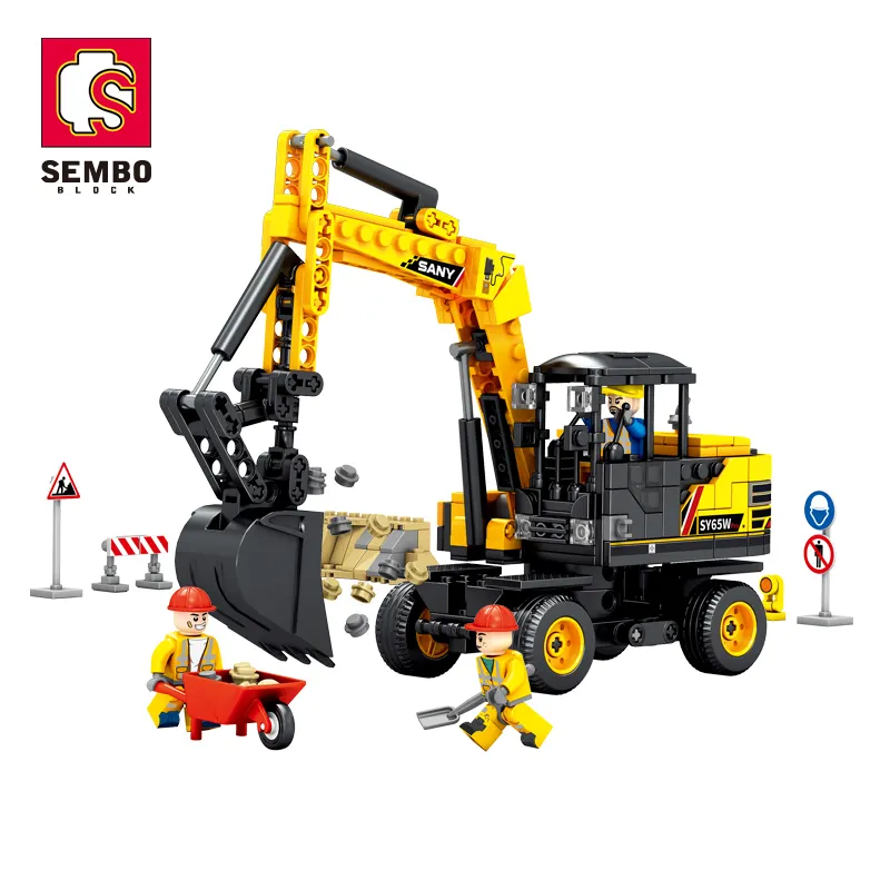 Sembo Block-bloques de construcción para niños, camión de construcción, regalo educativo, Kit de bloques de construcción, ingeniería, juegos, juguetes