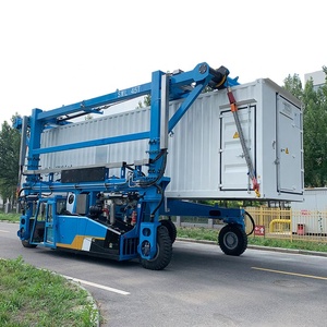 Сертифицированный CE 20-тонный 4-колесный Электрический мобильный переносчик с электроприводом для складирования контейнеров и логистики двора - Product Image 1