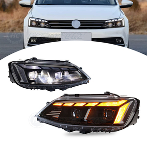 HCMOTIONZ fabrika LED montaj 2012-2018 ön işıklar DRL VW için mavi Jetta MK6 farlar ile animasyon başlatmak - Product Image 1