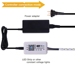 RGBストリップライト用の24個のキーを備えたワイヤレスリモートコントロールシャンデリアwifidmxLEDコントローラー - Product Image 4