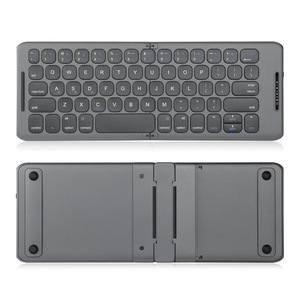 Double Folding Portable Small Silent 65Keys Rechargeable Bluetooth Wireless <strong>Keyboard</strong> for Phone <strong>Notebook</strong> Ipad Computer - Product Image 5