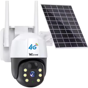 Cámara Domo versión WiFi de 3MP, visión nocturna con energía Solar, gran angular, Audio bidireccional, NVR/nube/tarjeta SD, almacenamiento de datos IP - Product Image 1