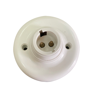 Soporte de bombilla LED E27 de PVC, interruptor de ajuste cuadrado redondo B22, Base de lámpara colgante, portalámparas para el hogar
