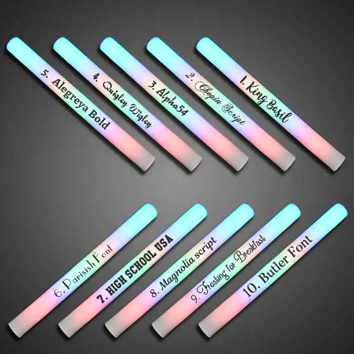 Wholesale Flashing - Rgb Floating Pool Red Patriotic Cheer Stick Custom Led 6 Mode Customized Foam Glow Sticks For Wedding "