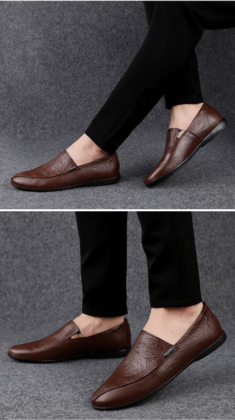 Genuine Leather Stylish Loafer for Men Black S219-3409 12 PRISTINE