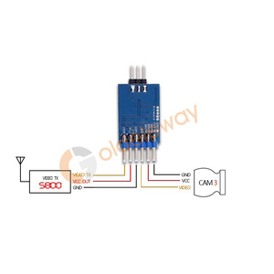 Conmutador de video de cámara FPV dual con módulo de video dual de señal PWM de control remoto triple - Product Image 3