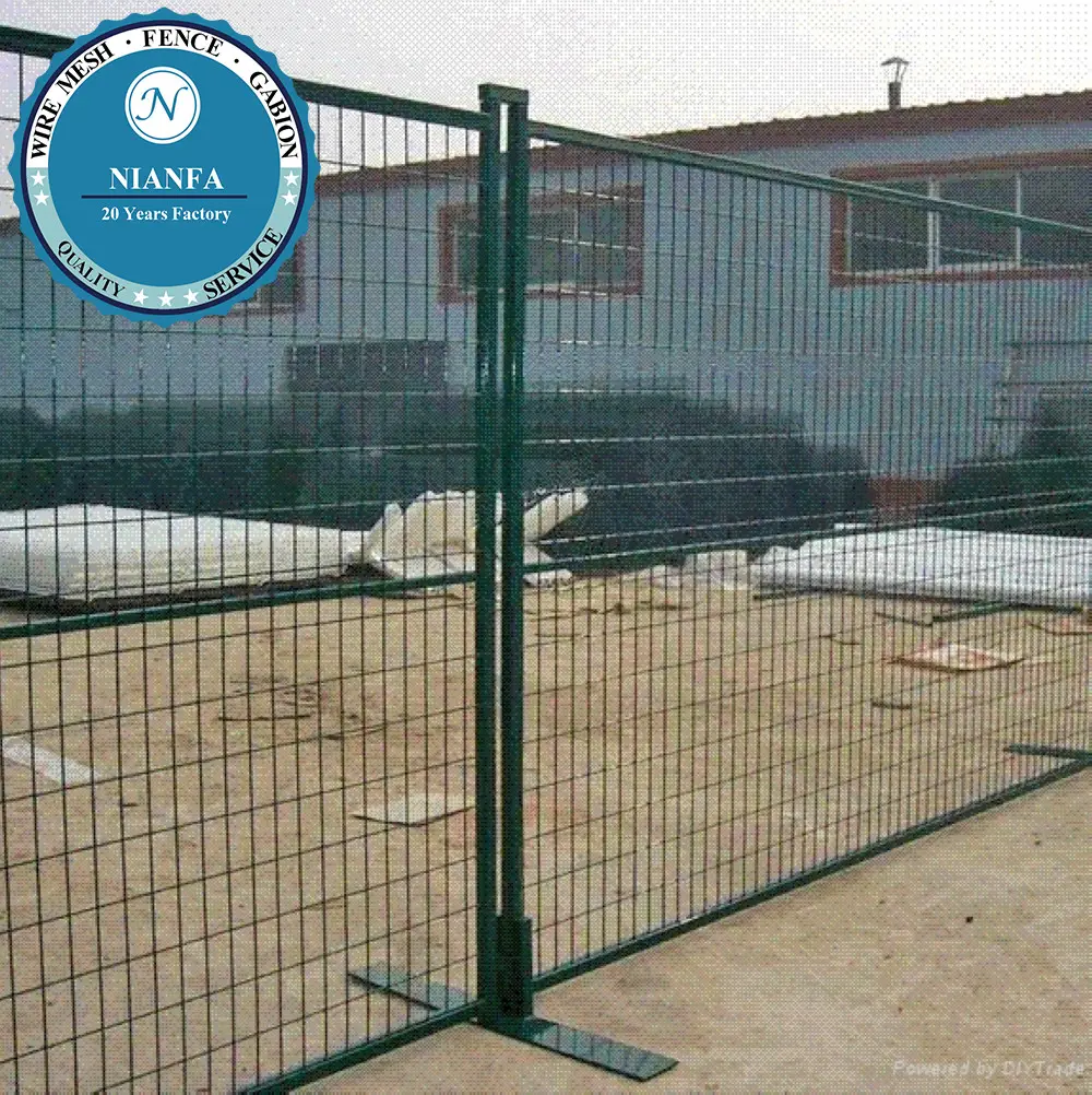 6 'x 9.5 'PVC kaplı taşınabilir güvenlik kanada geçici çit tabanı (Guangzhou fabrika)