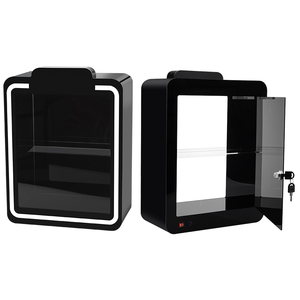 Nhà máy tùy chỉnh Acrylic Rack hiển thị LED ánh sáng điện tử Atomizer hiển thị tủ xì gà phụ kiện hiển thị đứng với khóa - Product Image 4