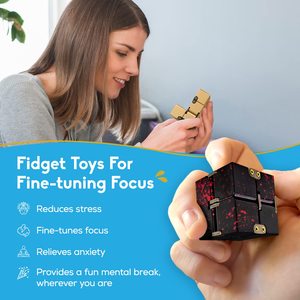 EDC Anti Stress Relief <span class=keywords><strong>Fidget</strong></span> Toy Magic Metal Aleación de aluminio Infinity <span class=keywords><strong>Cube</strong></span> Juguetes para adultos Niños ADHD Austim Anti-Stress Ansiedad - Product Image 2
