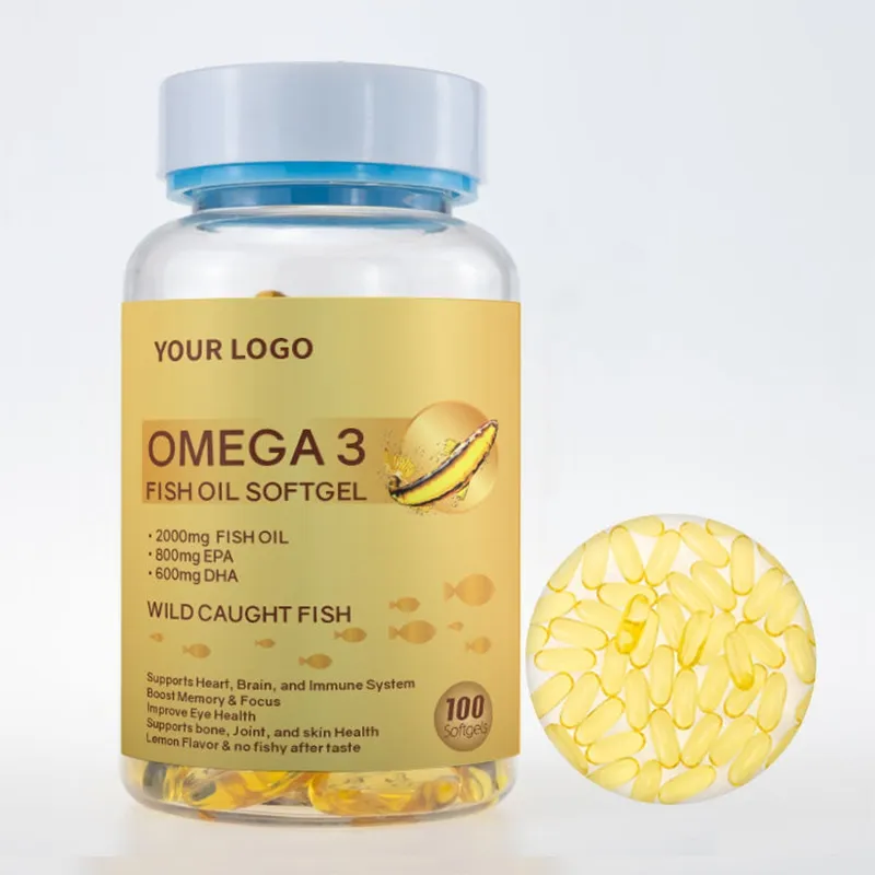 GMP Factory OEM ODM Omega 3 Deep Sea Fish Oil Softgel Supplements Fish Oil 1000mg DHA 12 EPA 18 Soft Capsules