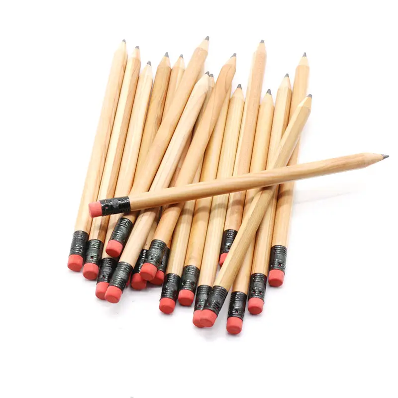 High Quality Jumbo Cedar Wooden HB Pencils With Big Red Eraser Custom Kids Stationary Pencil Items