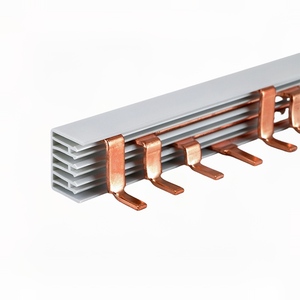4P63A Row Pin Type PVC Insulated Terminal Block C45 Copper <strong>Busbar</strong> Comb <strong>Busbar</strong> for Circuit Breakers - Product Image 4