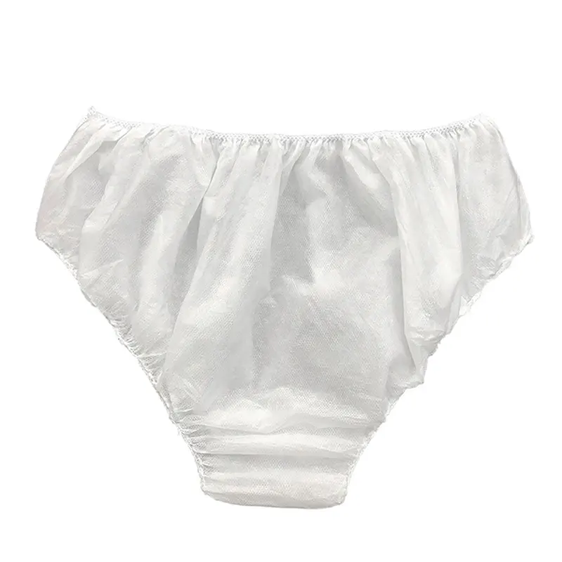 Calzoncillos desechables Calzoncillos de papel tejido doble blanco Ropa interior unisex Ropa interior desechable para spa