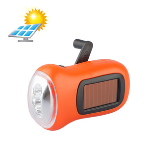 Linterna de linterna con manivela de mano, 3 LED, Dinamo de energía Solar - Product Image 2