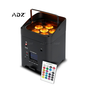 ADZ şarj edilebilir RGBWAUV 6x18w LED Par ışıkları düğün için kablosuz Uplights & DJ DJ App & Wifi kontrol sahne aydınlatma - Product Image 4