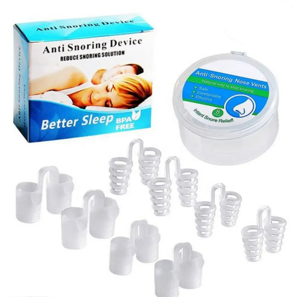Respiração fácil auxílio ao sono dilatador nasal, dispositivo anti-ronco, silicone, nariz, clipe nasal, pare de roncar