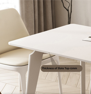 ATUNUS Factory Straight Nice Price Top Quality Elegant Design Minimalism Cream Color Milano Style Dinning Table Coffee Table - Product Image 5