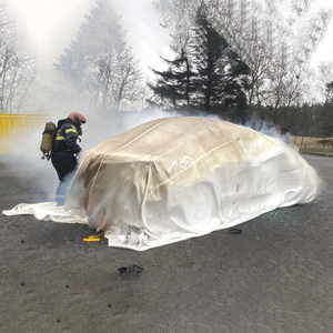 6*8m xe lửa chăn 1100c khẩn cấp Silicone tráng sợi thủy tinh lửa chăn cho xe Lithium - Product Image 5