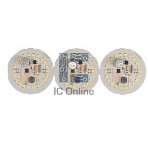 DC-DC DOB LED PCBA บอร์ด 9W A60 LED 8 ชิ้นขนาด 45.8*45.8 มม.SMT อิเล็กโทรไลซิส 10uf 100 v Bom SMT PCBA One-Stop บริการ - Product Image 5