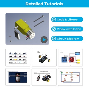 LAFVIN Smart Robot Car 2WD-Chassis-Kit mit UNO-Set r3-Platine, Ultraschall modul, Fernbedienung mit Tutorail für Arduino-Kit - Product Image 3