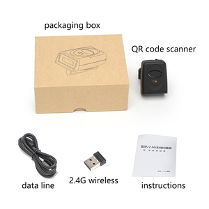 Máy quét mã vạch <span class=keywords><strong>mini</strong></span> 3 trong 1 cầm tay 2.4G & Bluetooth USB không dây, máy quét mã QR bỏ túi màu xanh công nghiệp - Product Image 6