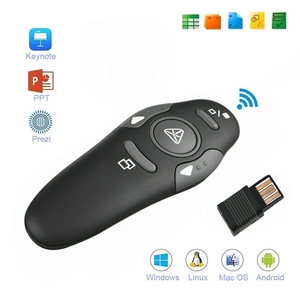 PPT presentazione senza fili Clicker puntatore Laser rosso pagina di tornitura penna Powerpoint 2.4G RF Wireless presentatore telecomando Mouse - Product Image 3