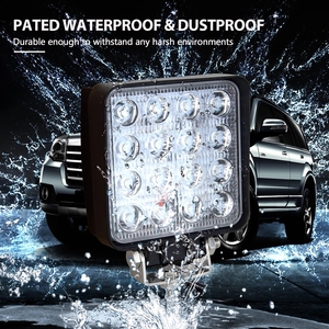 Off Road kare LED çalışma ışığı 48W LED çalışma 10-30V IP67 spot sel sürüş far için traktör 4WD UTV ATV - Product Image 5