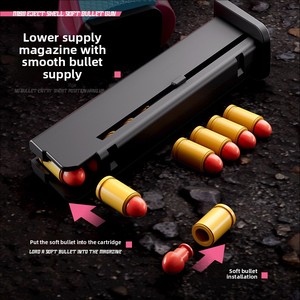 Çocuk elektronik M1911 yumuşak kurşun silah simülasyon otomatik yeniden yükleme kabuk eejehava Blowback plastik el kapmak oyuncak - Product Image 4