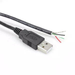 Cable USB 2,0 A macho A 2 pines 4 pin, cable de alimentación de extensión de extremo abierto