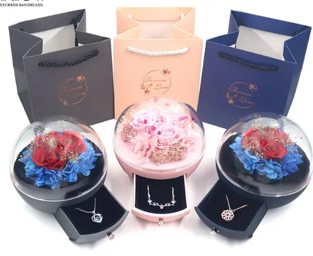 Подарочная коробка на День Святого Валентина с розами, открытое окно, небесное и земное покрытие, 6 коробочек для мыла, цветка, кулон, серьги, шкатулка для ювелирных изделий