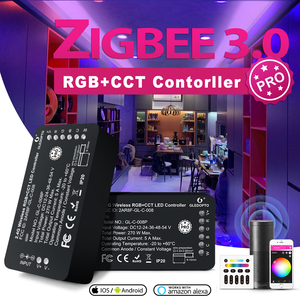 GLEDOPTO 2021 новый черный корпус 2,4G PRO Smart LED RGBCCT приемник ZIGBEE 3,0 протокол RGB + CCT светодиодный контроллер - Product Image 3